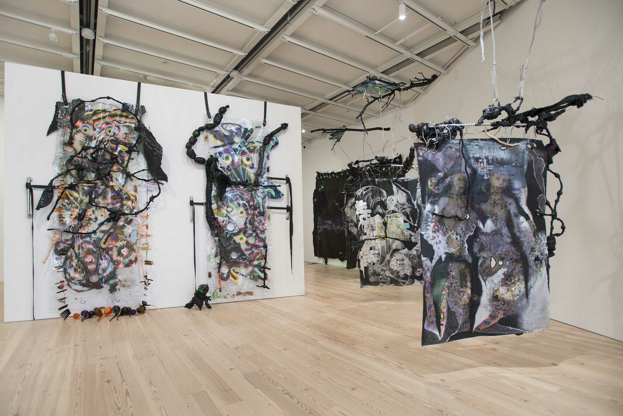 A gallery filled with works of art.