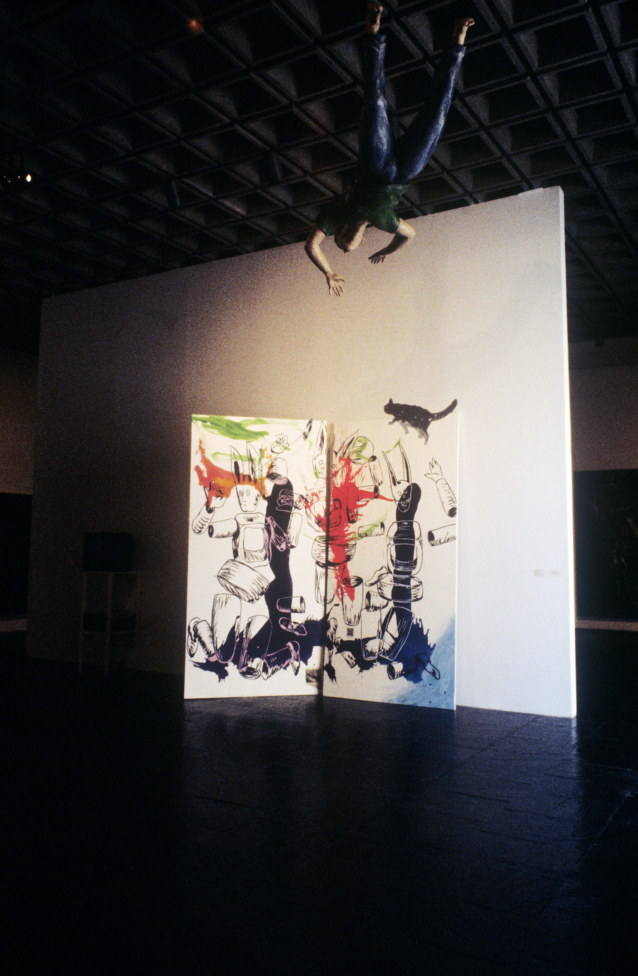 Works of art in a gallery.