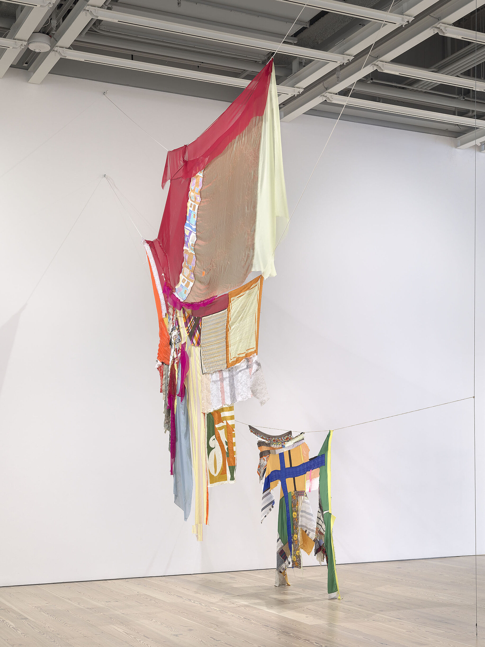 An installation view of artworks in a gallery.