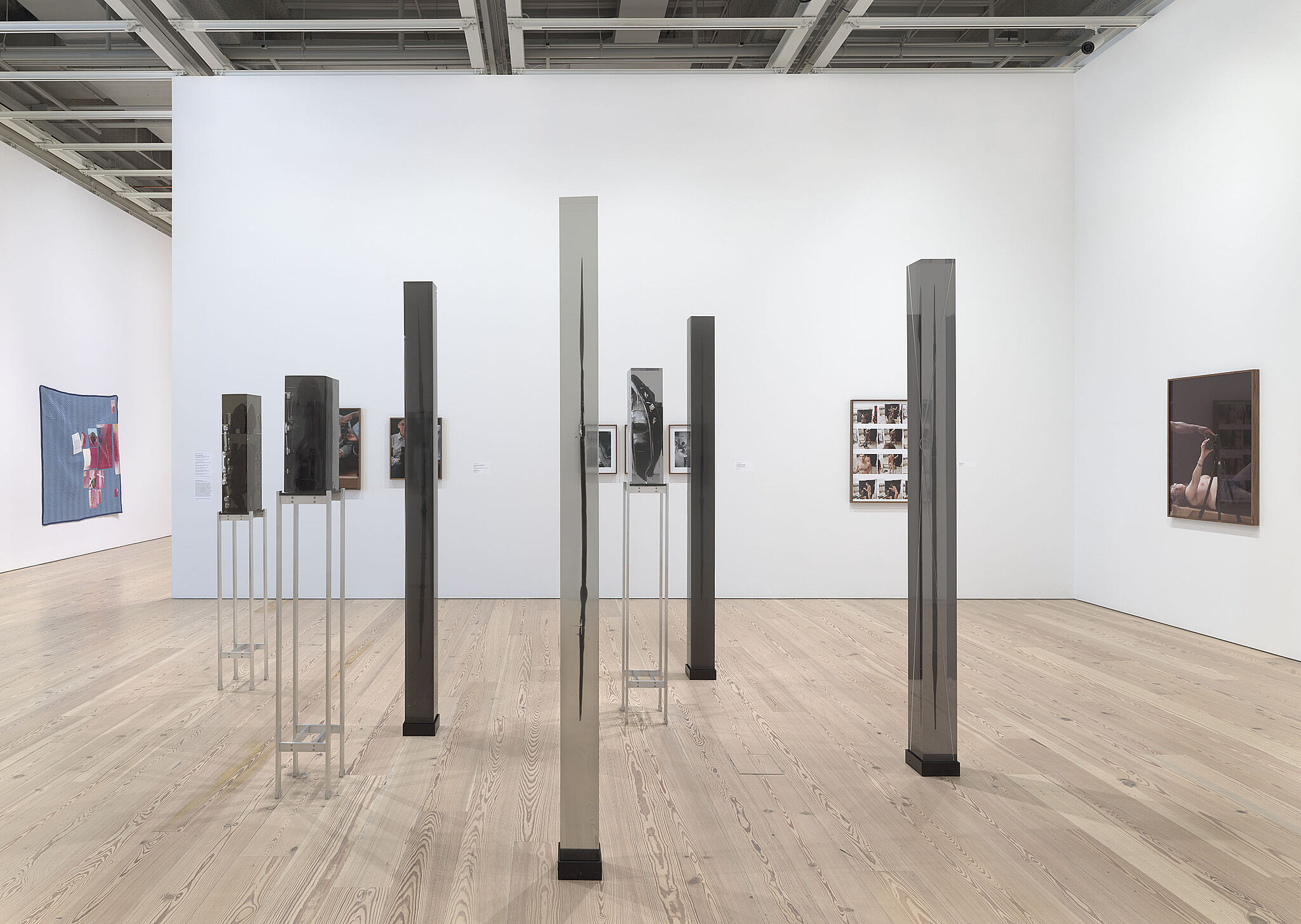 An installation view of artworks in a gallery.