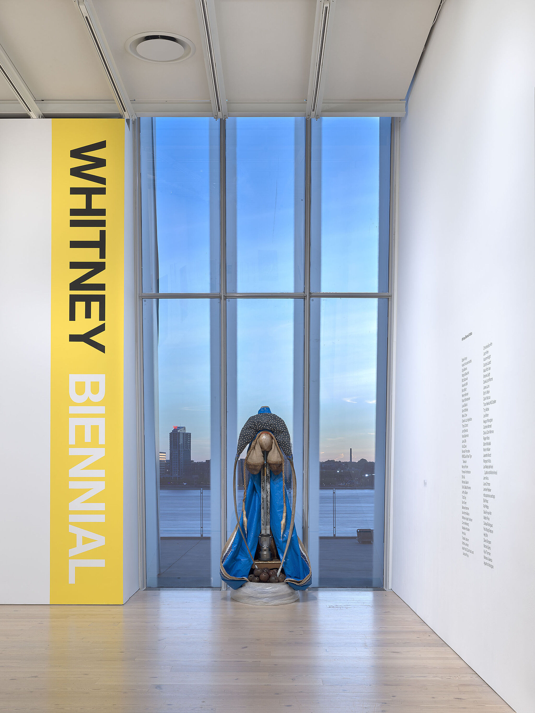 An installation view of artworks in a gallery.